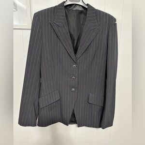 Classic Gray Pinstripe Women's Blazer